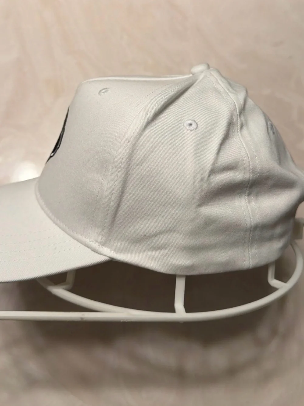 True Religion White Baseball Cap with Black Logo Patch